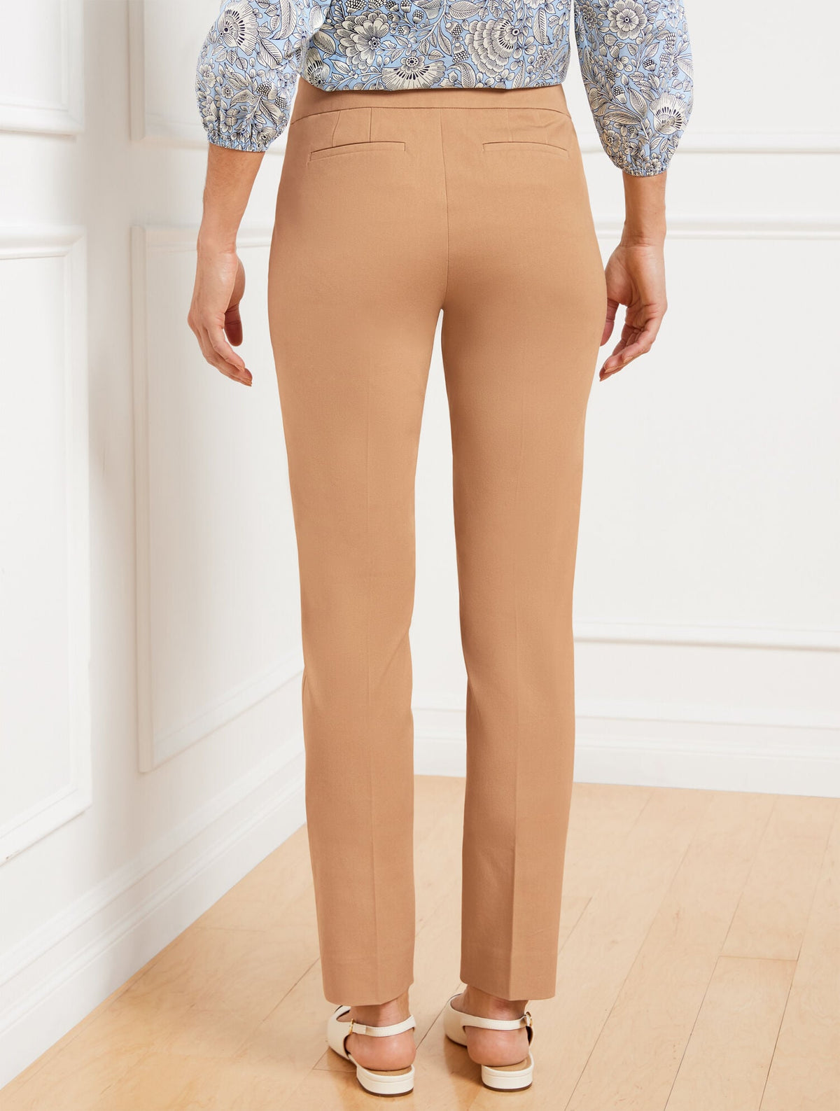 TALBOTS CHATHAM SLIM LEG ANKLE PANTS - CURVY FIT