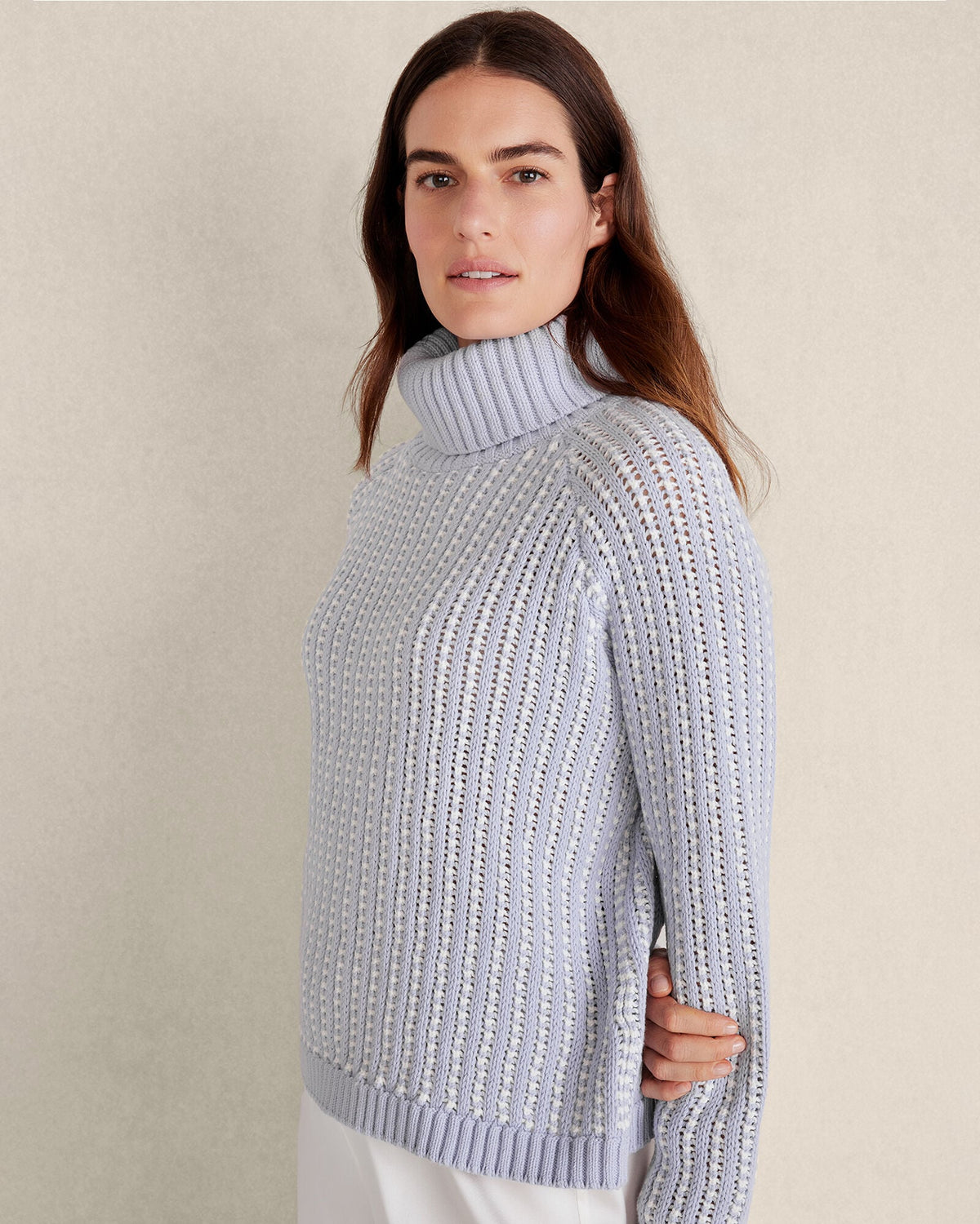 TEXTURE STITCH TURTLENECK