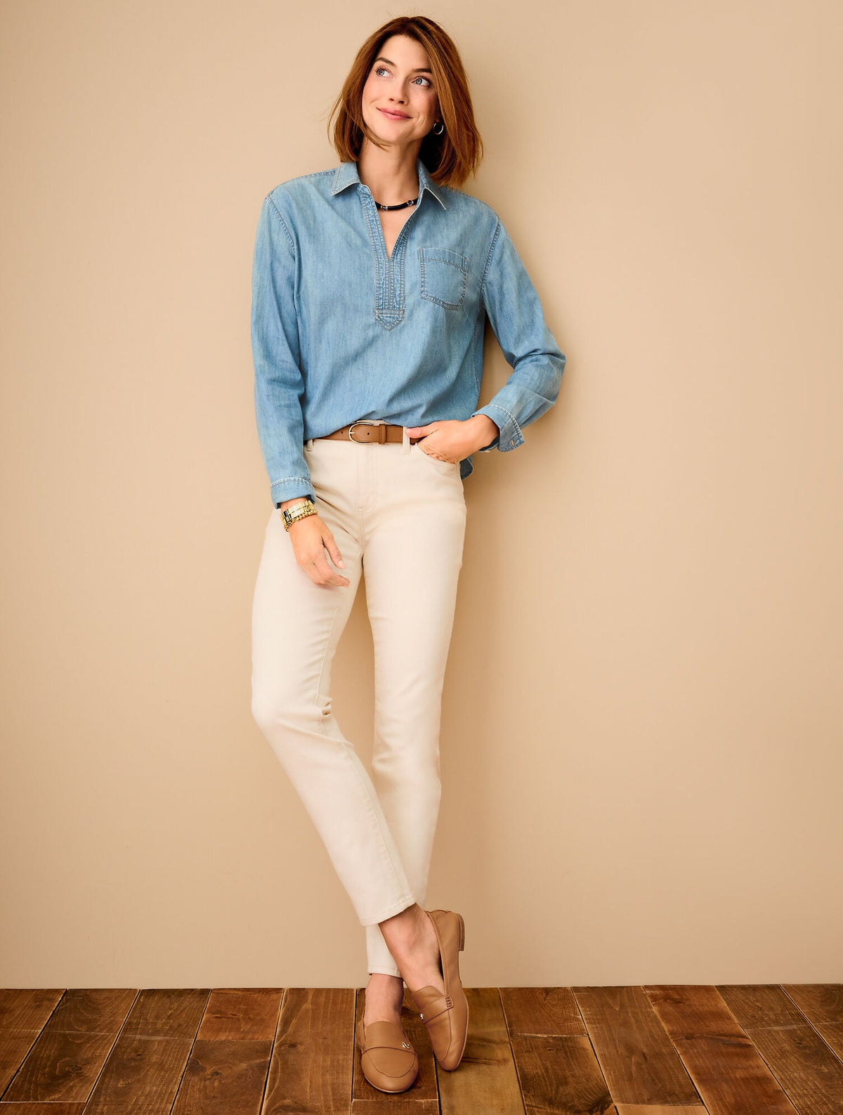 DENIM SHORT SHIRT