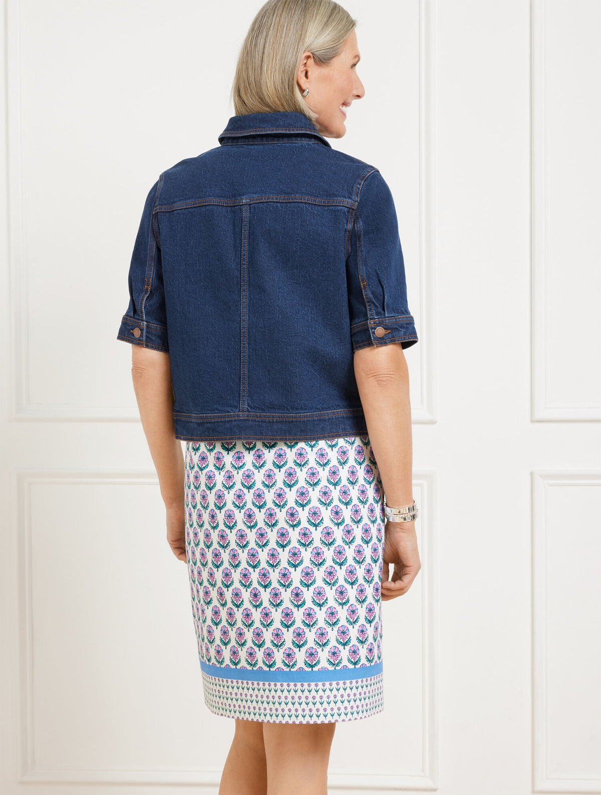 SHORT SLEEVE JEAN JACKET - ERICA WASH