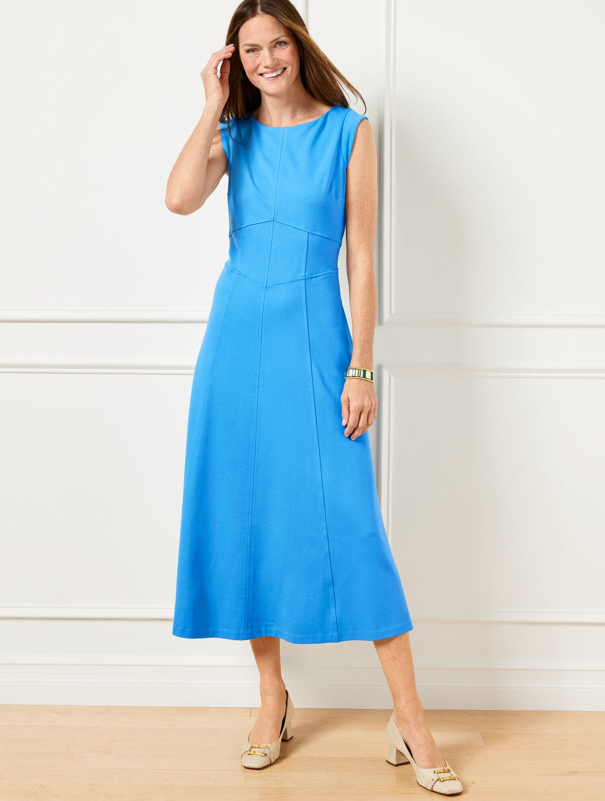 PONTE MIDI DRESS