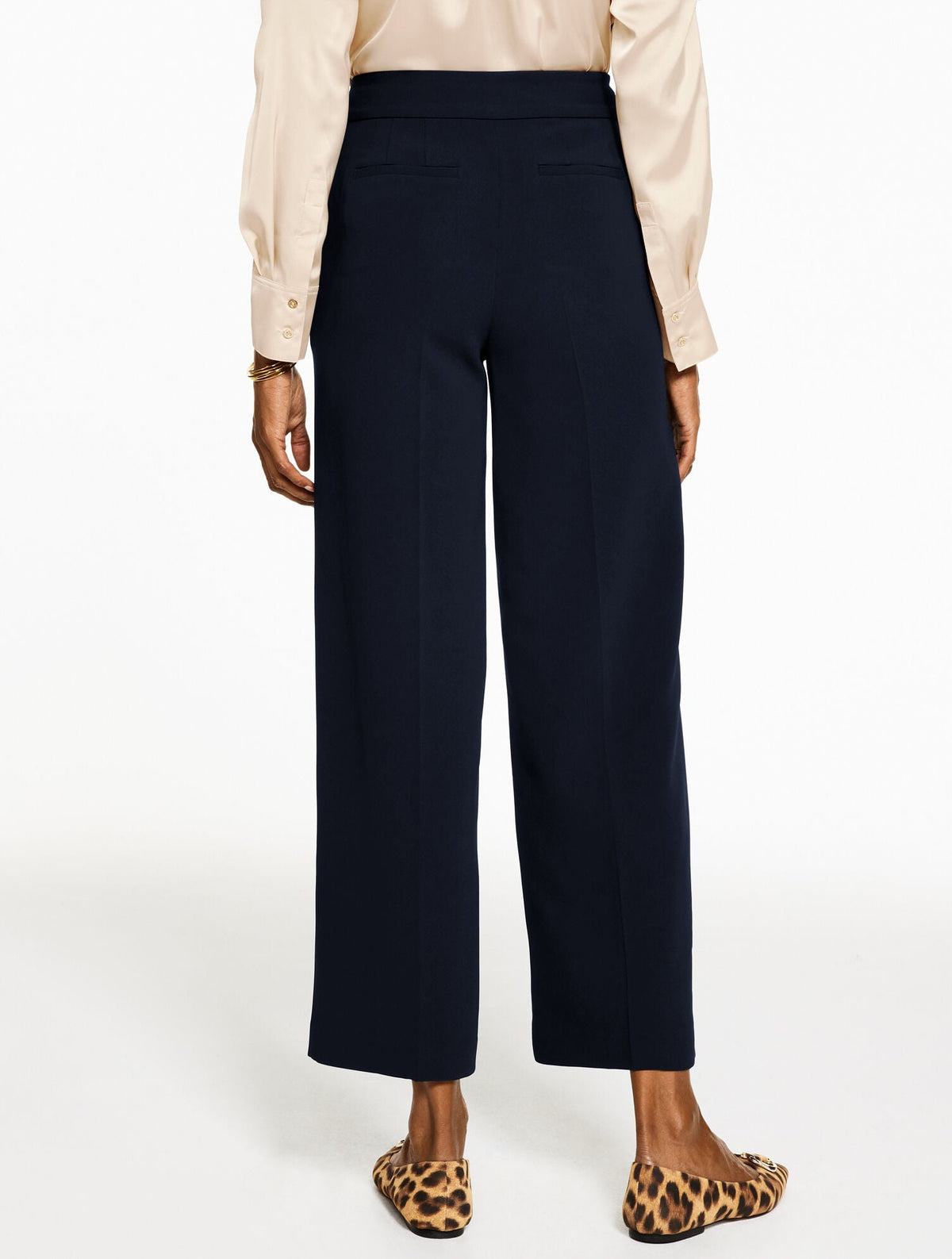EASY TRAVEL WIDE LEG ANKLE PANTS