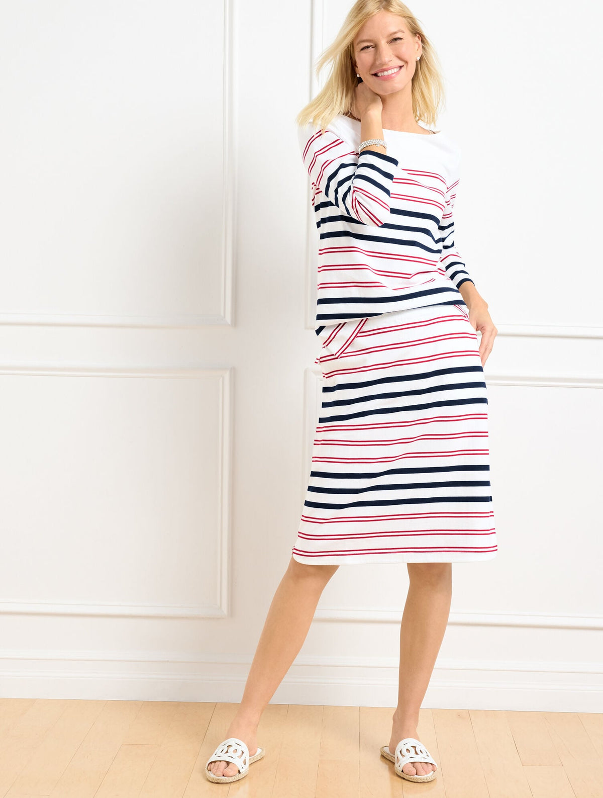 AUTHENTIC TALBOTS TEE - SOFIA STRIPE