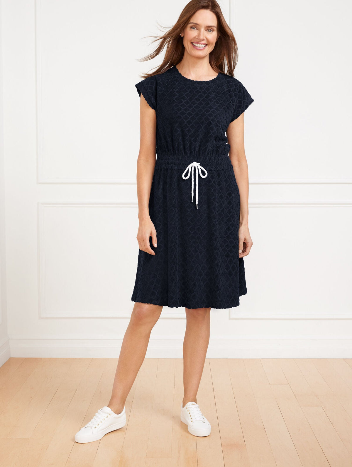 TOWEL TERRY T-SHIRT DRESS - SEASHELL