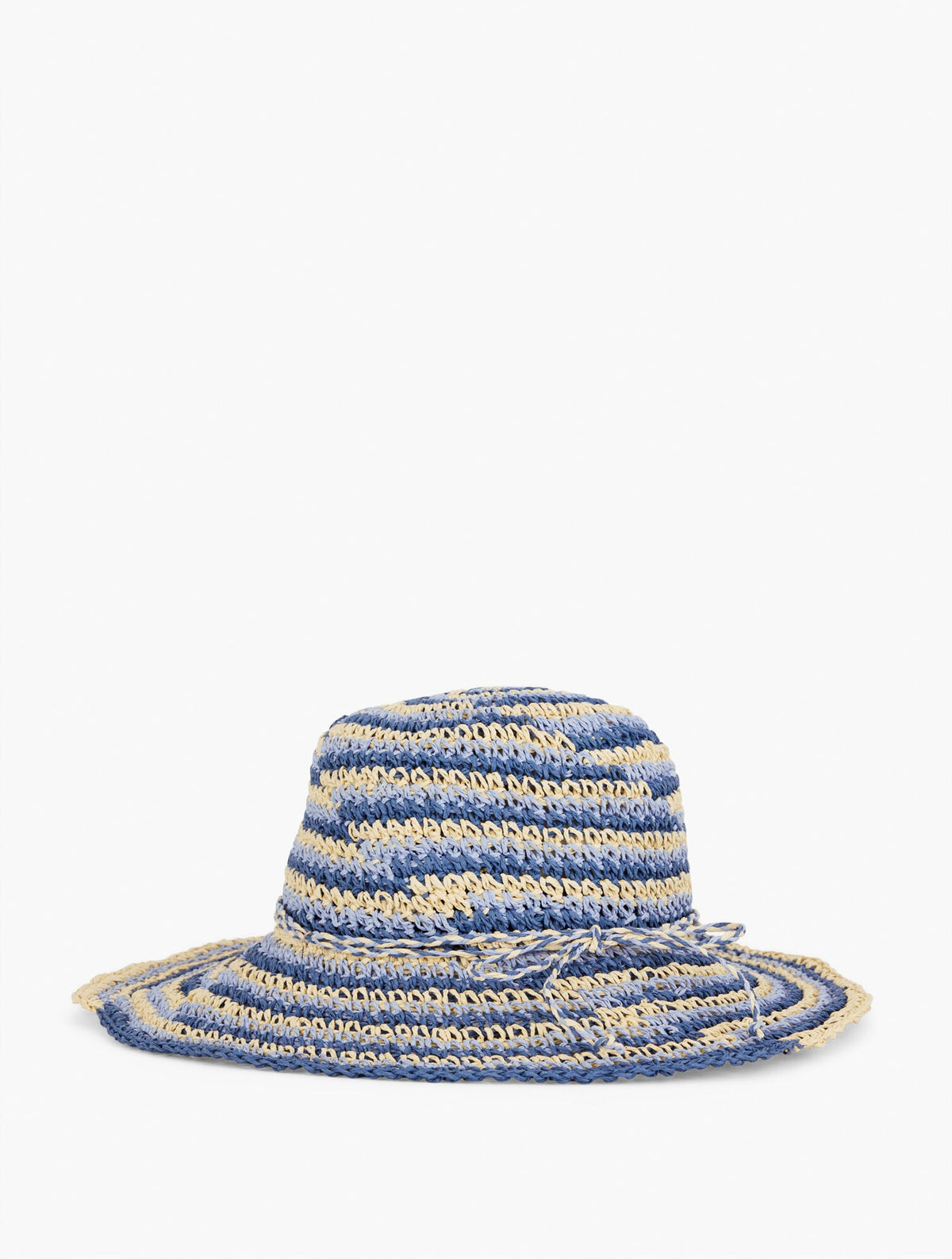 TWO-TONE STRAW HAT