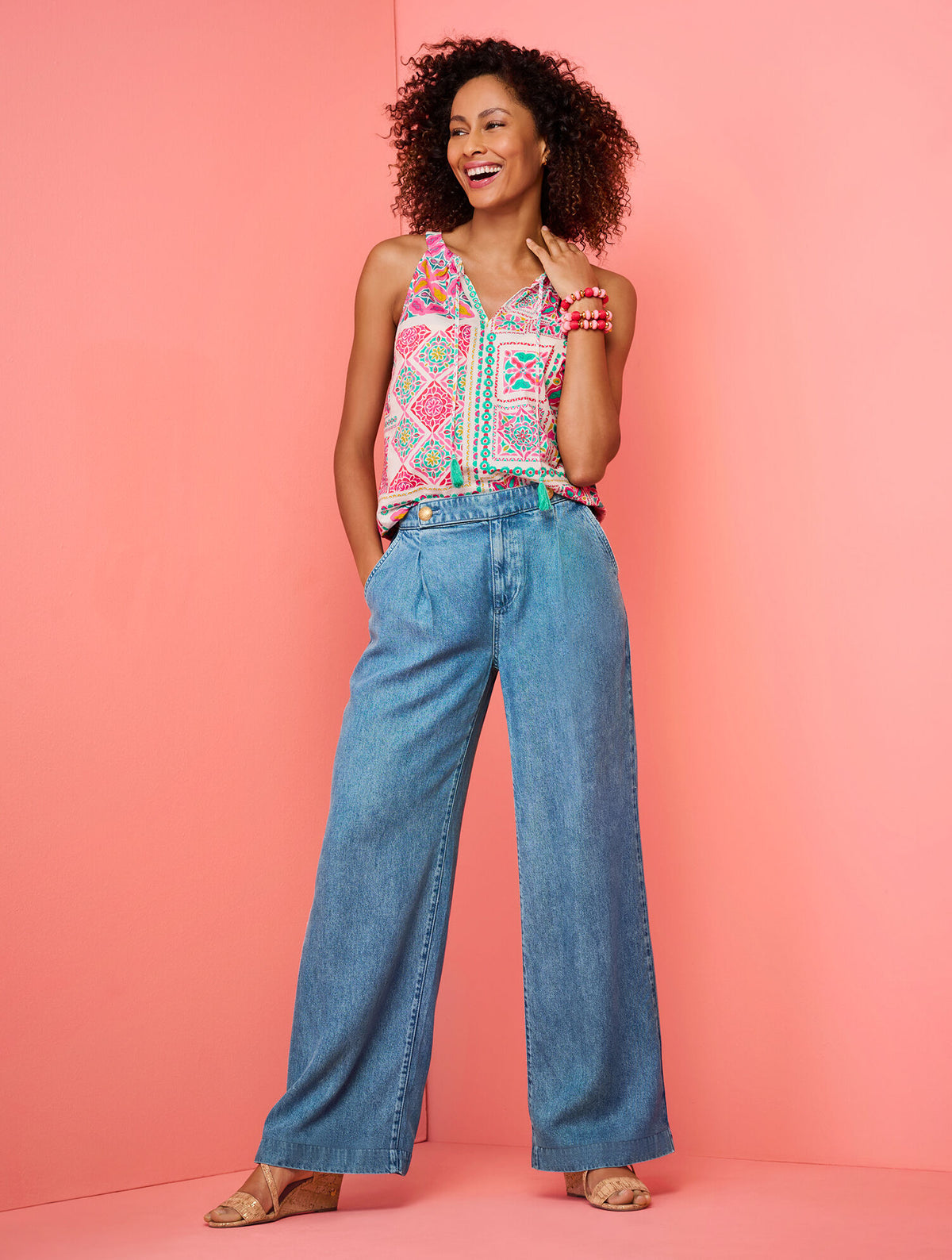 WIDE LEG TROUSER JEANS - NAOMI WASH