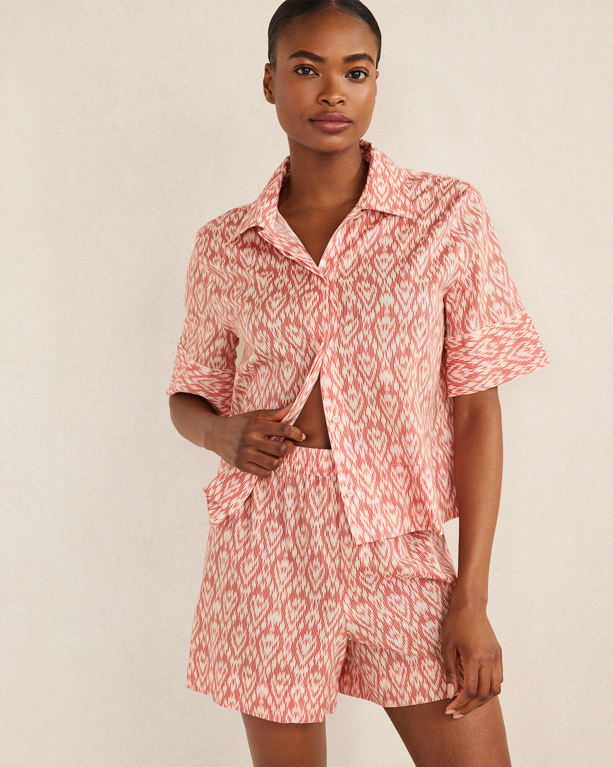 ORGANIC COTTON POPLIN IKAT SLEEP SET