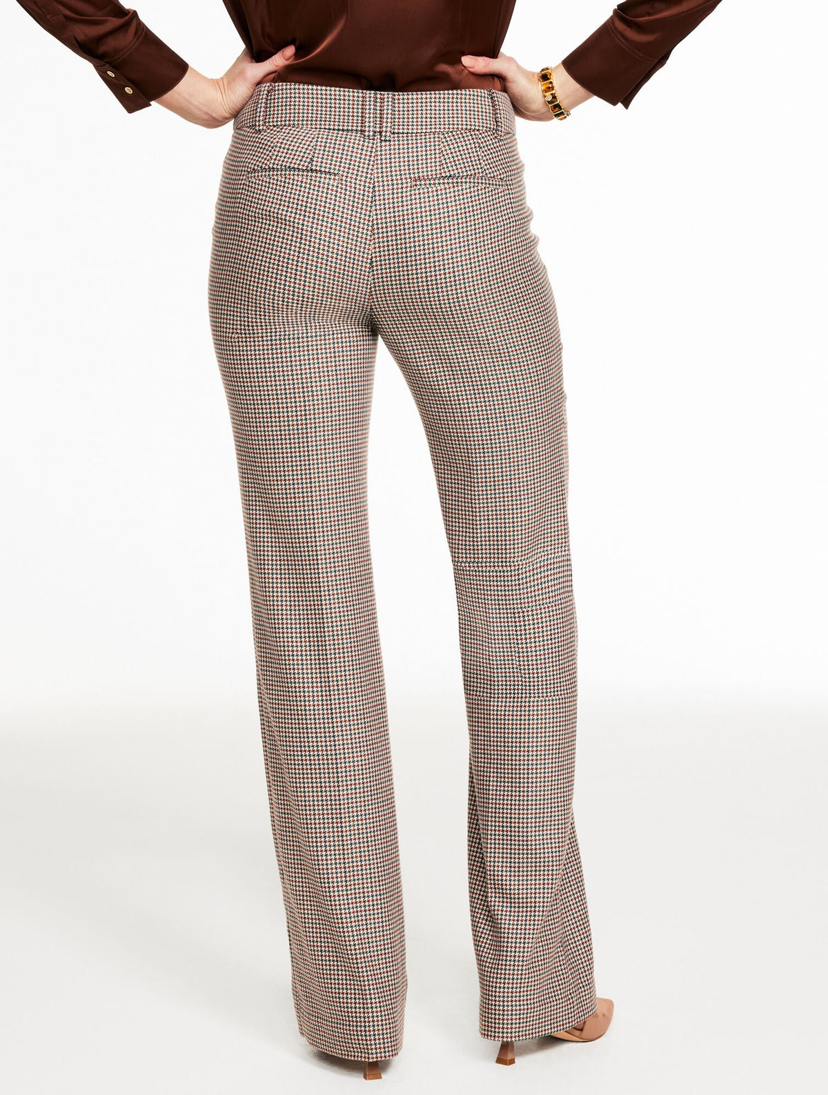 BOOT LEG PANTS - CHARMING PLAID
