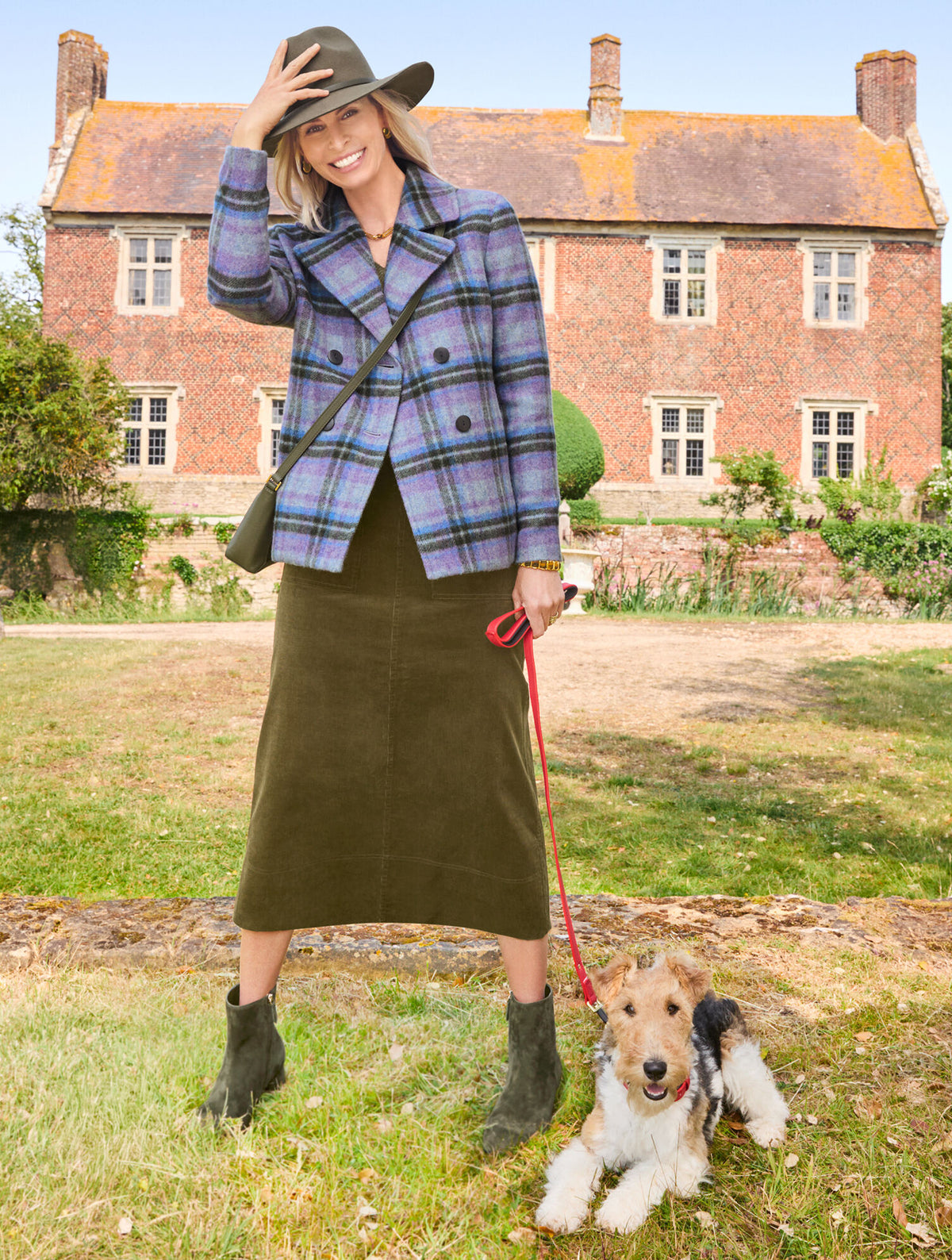 CORDUROY FIT & FLARE SKIRT