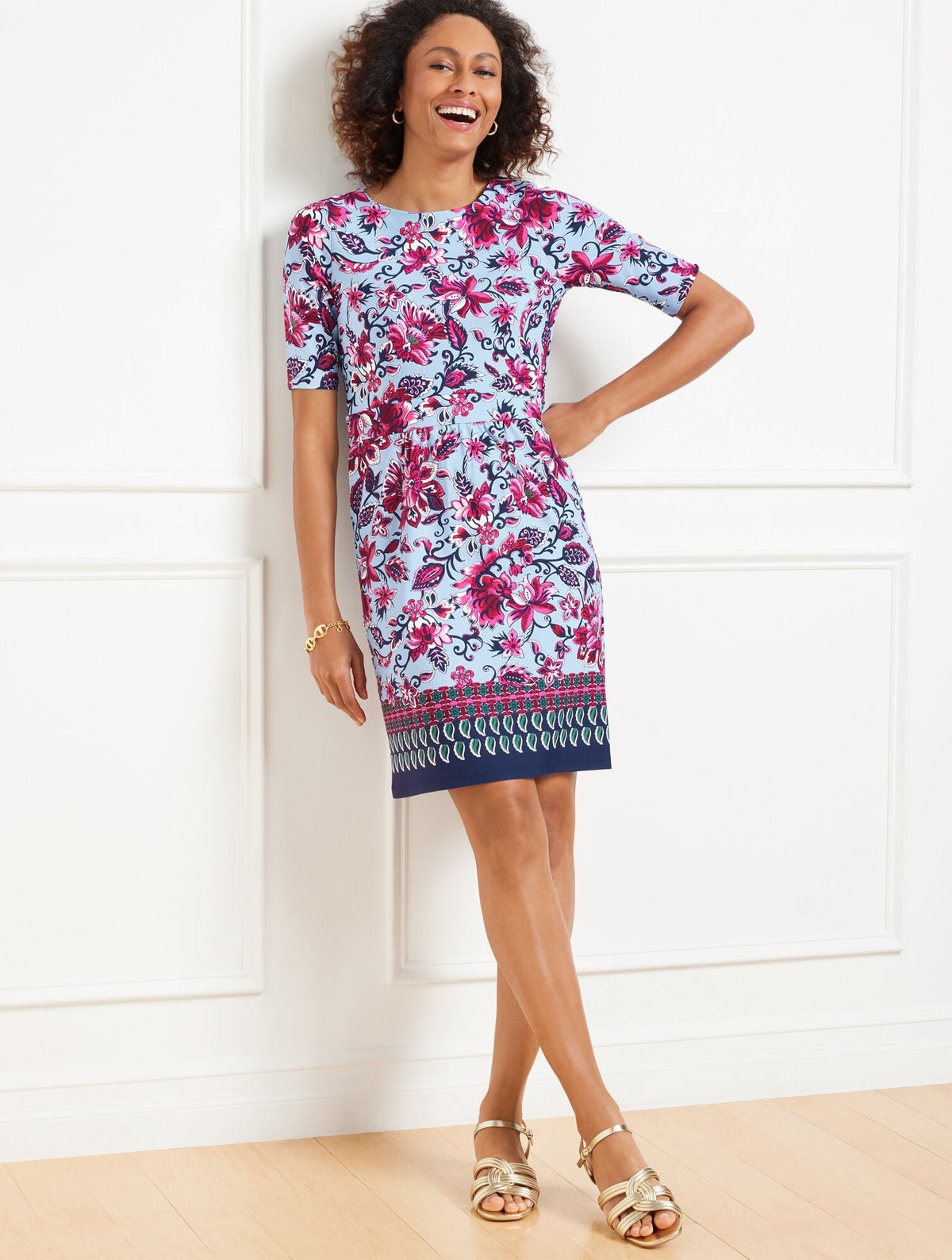 EFFORTLESS JERSEY SHEATH DRESS - GORGEOUS GARDEN