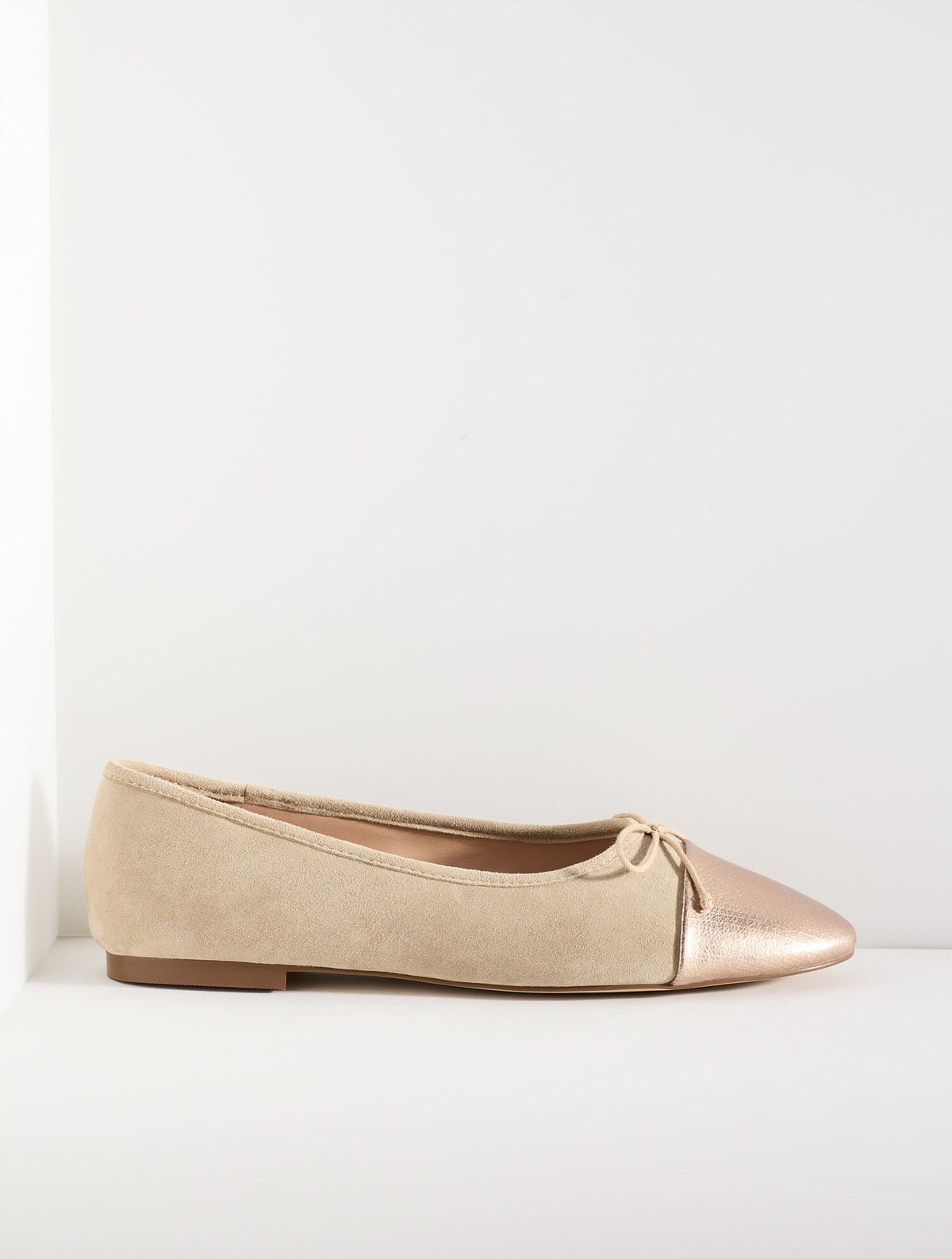 ANSLY SUEDE BALLET FLATS - METALLIC