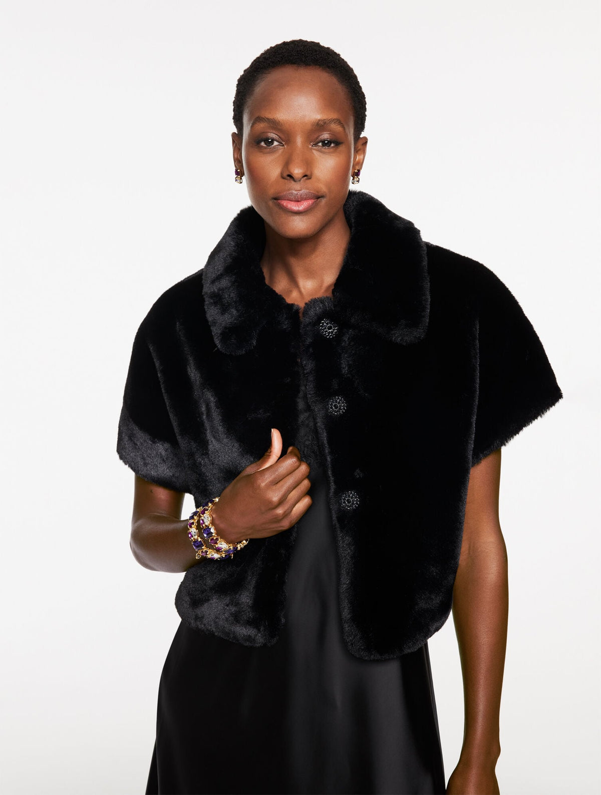 FAUX FUR CAPELET