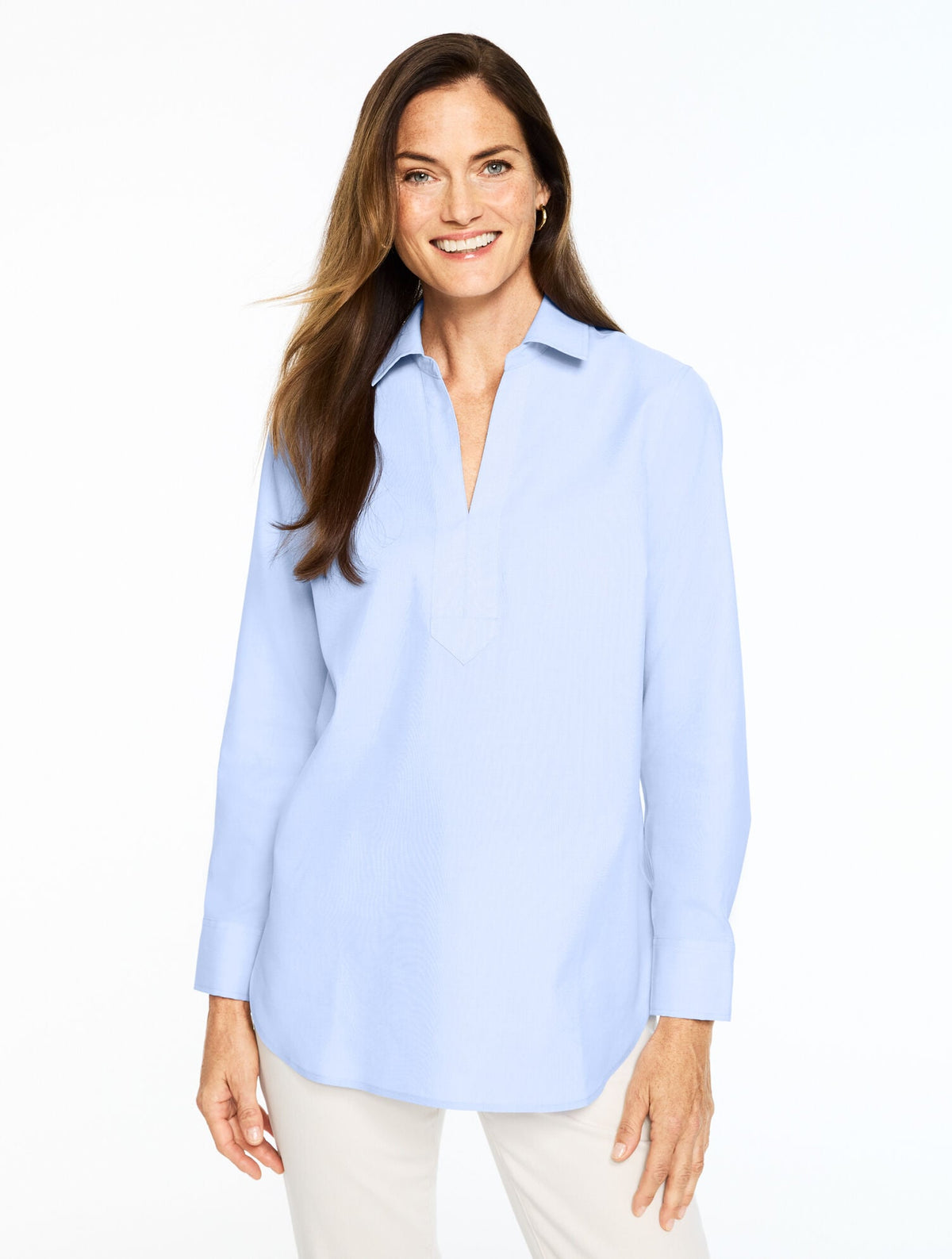 NON-IRON TUNIC POPOVER - END-ON-END