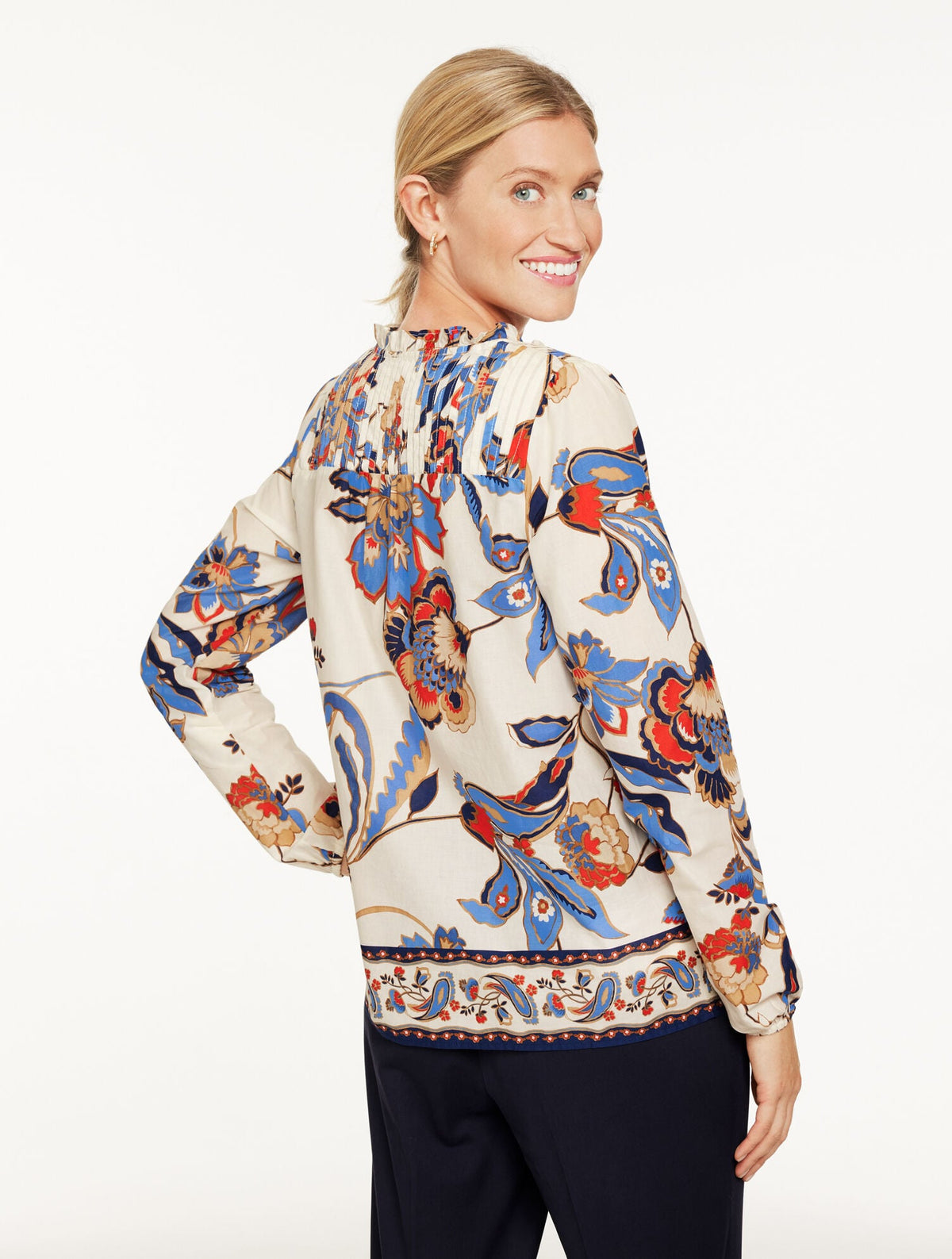 PINTUCK TOP - JACOBEAN FANTASIA