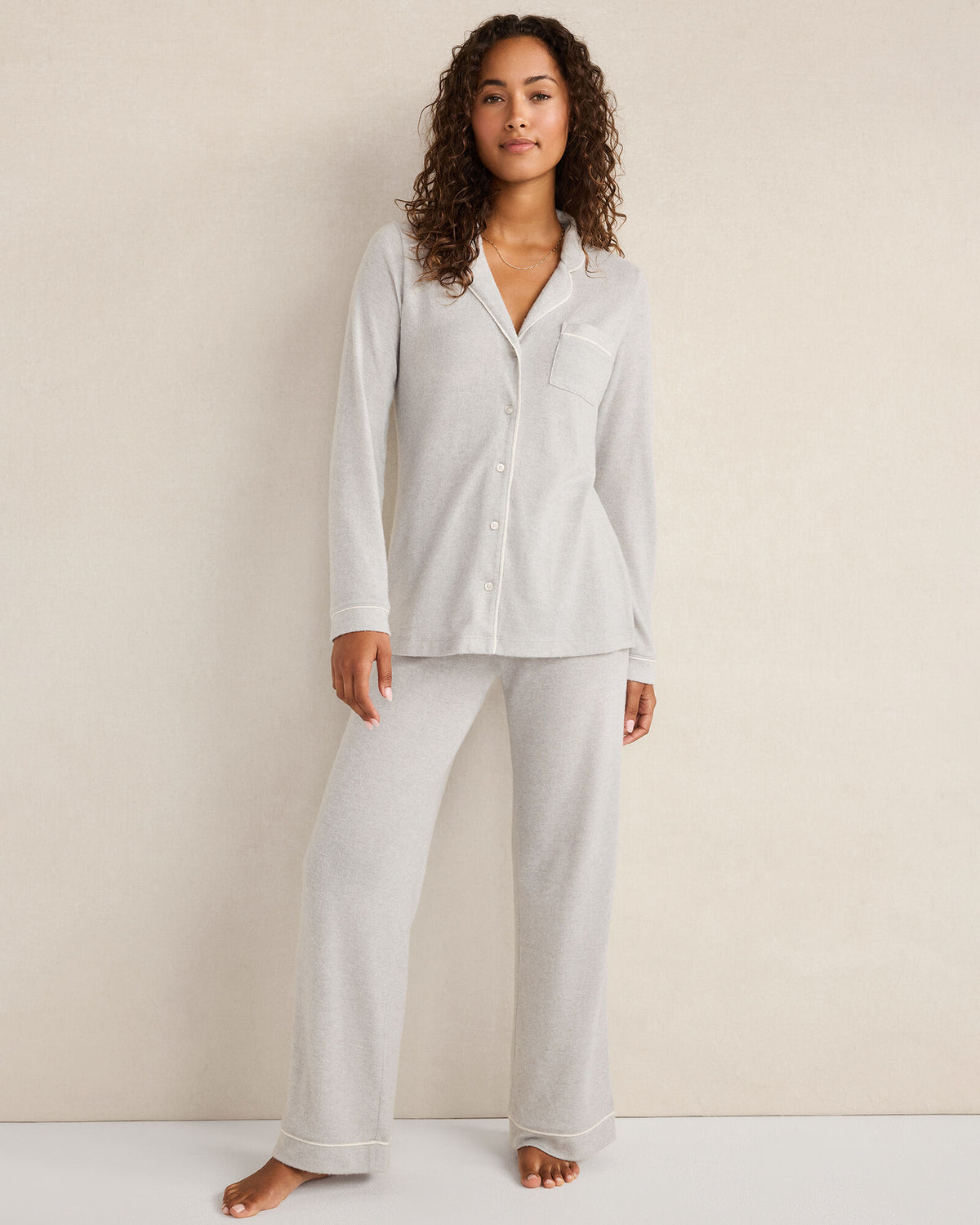 MARLED KNIT PAJAMA TOP