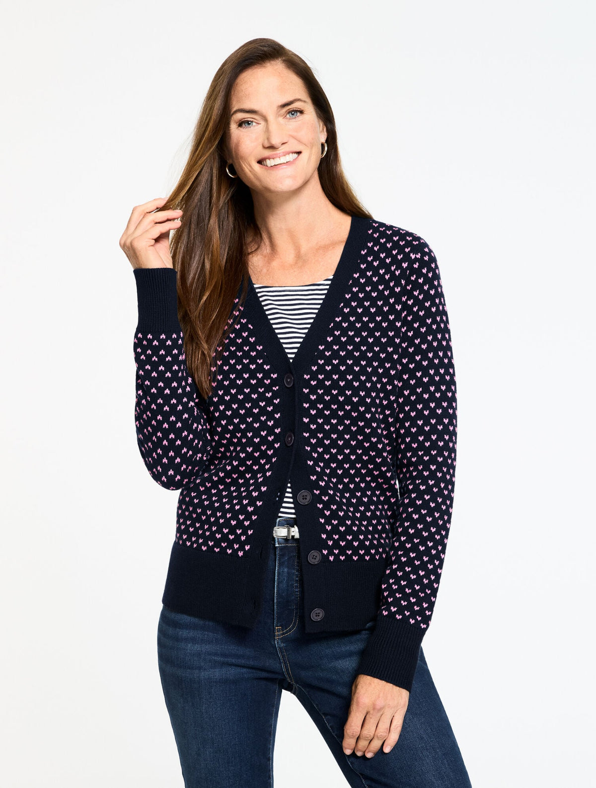 HEART V-NECK CARDIGAN