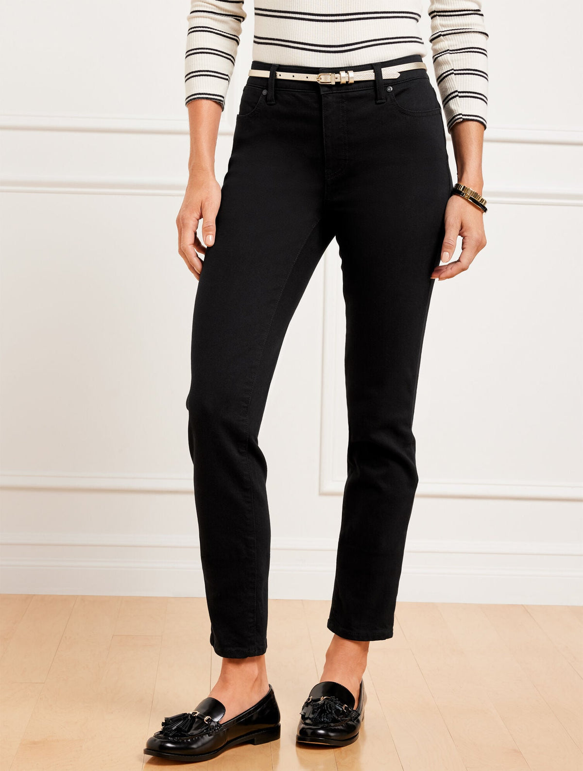 SLIM ANKLE JEANS - BLACK