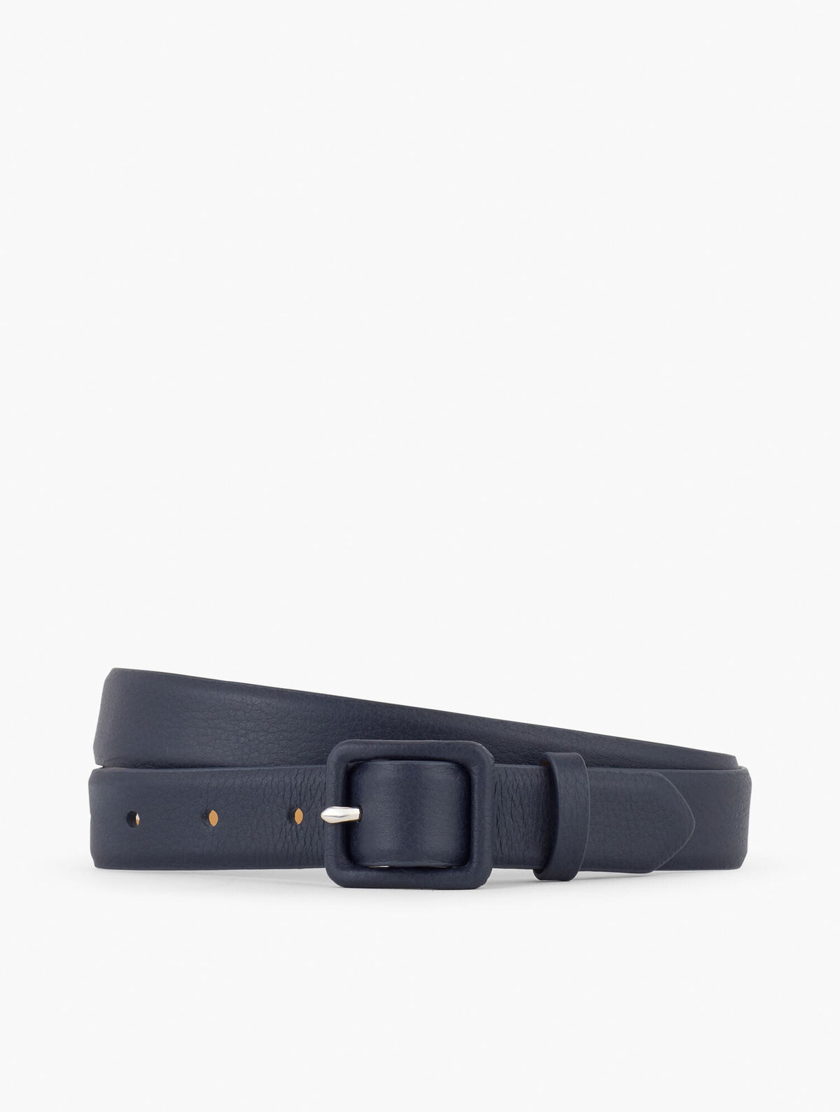 SOFT PEBBLE LEATHER COVERED BUCKLE BELT
