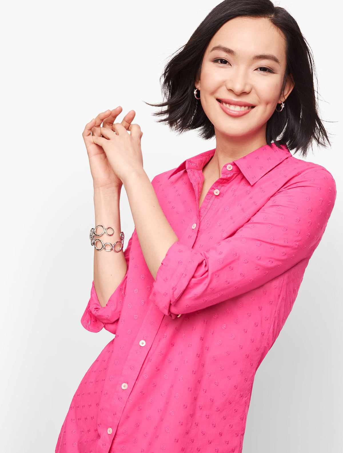 CLASSIC COTTON SHIRT - FLORAL DOT