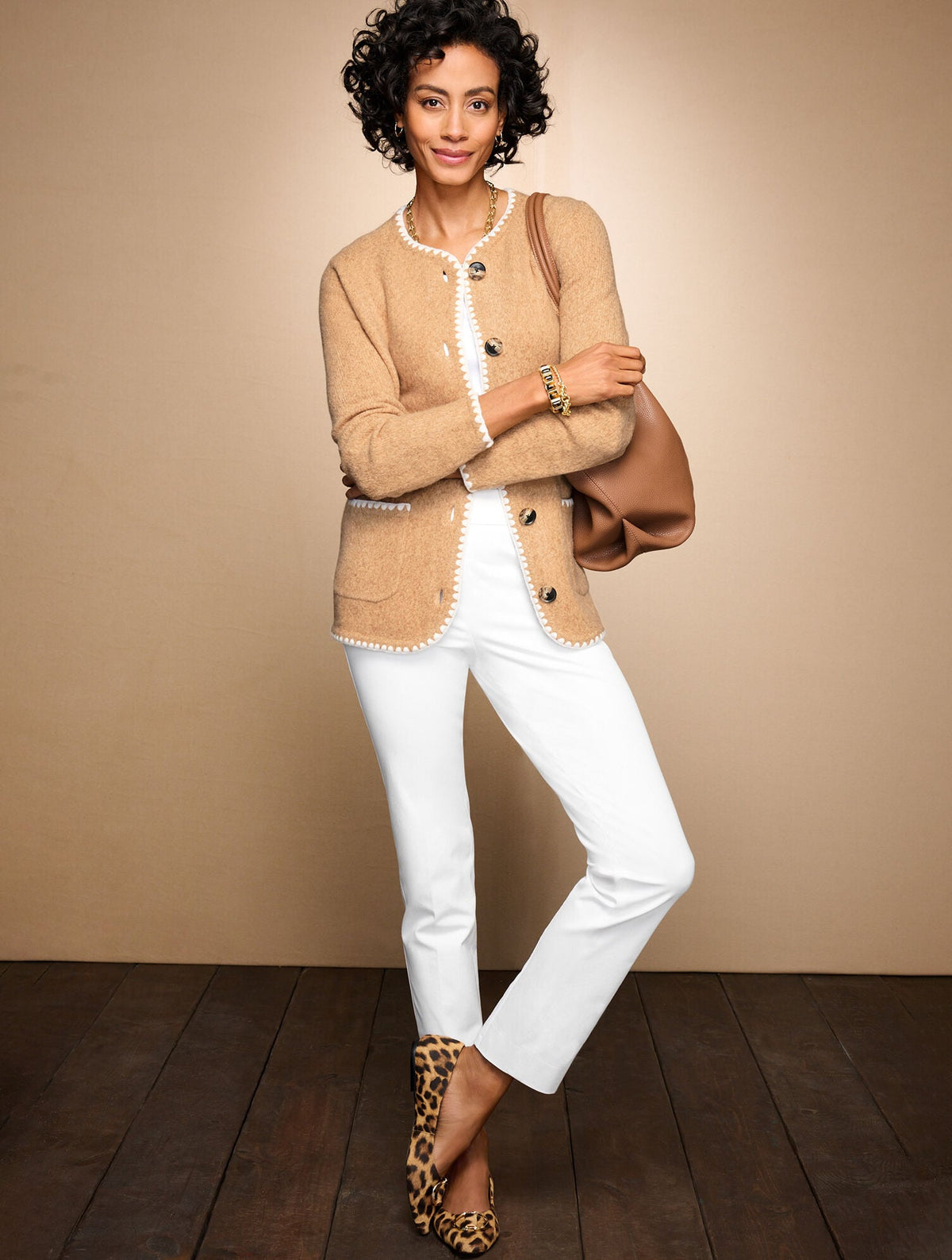 TALBOTS CHATHAM COTTON BI-STRETCH SLIM ANKLE PANTS - SOLID
