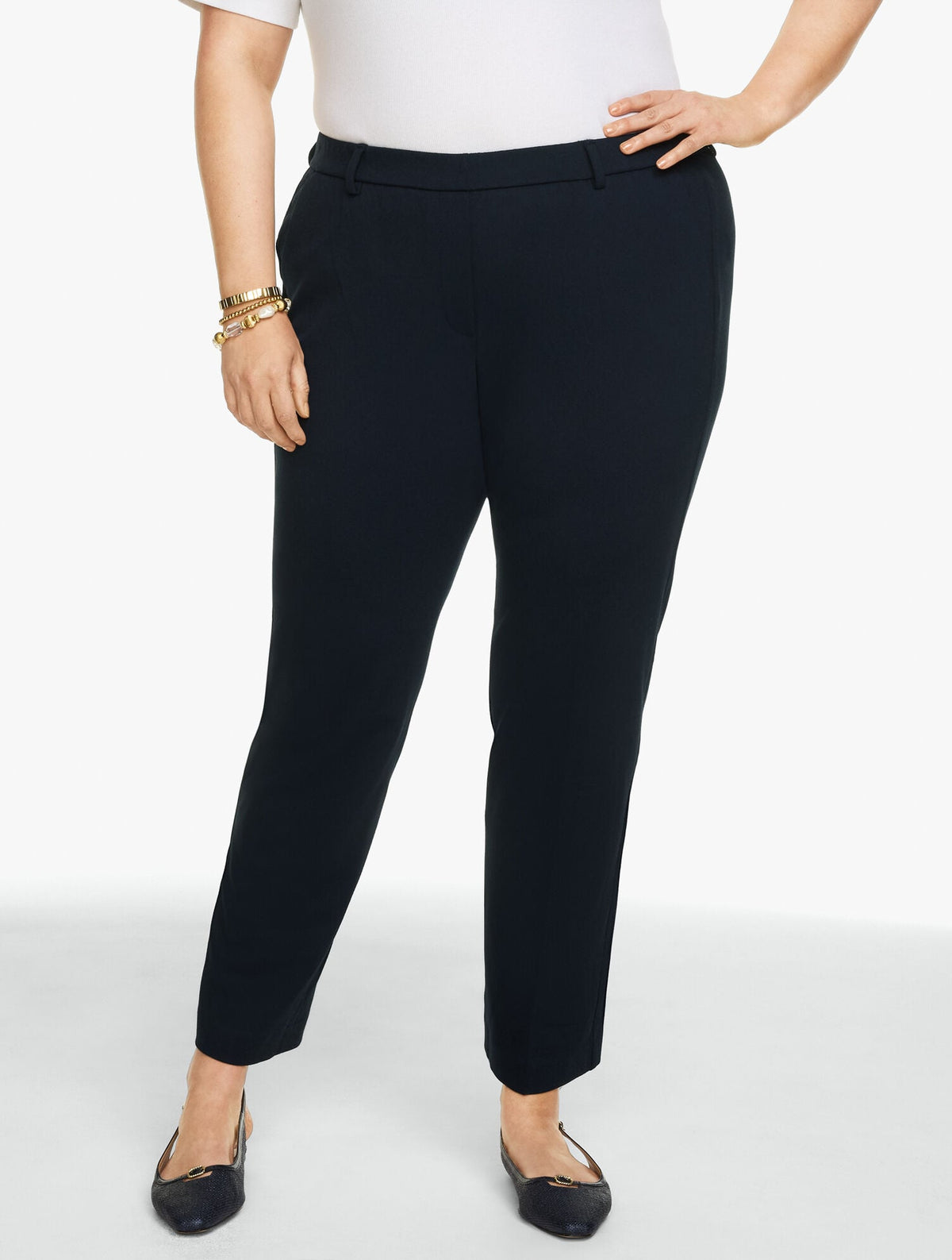 REFINED PONTE STRAIGHT LEG PANTS