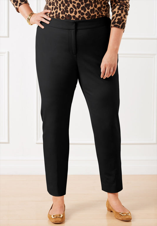 PLUS EXCLUSIVE TALBOTS CHATHAM COTTON BI-STRETCH SLIM ANKLE PANTS