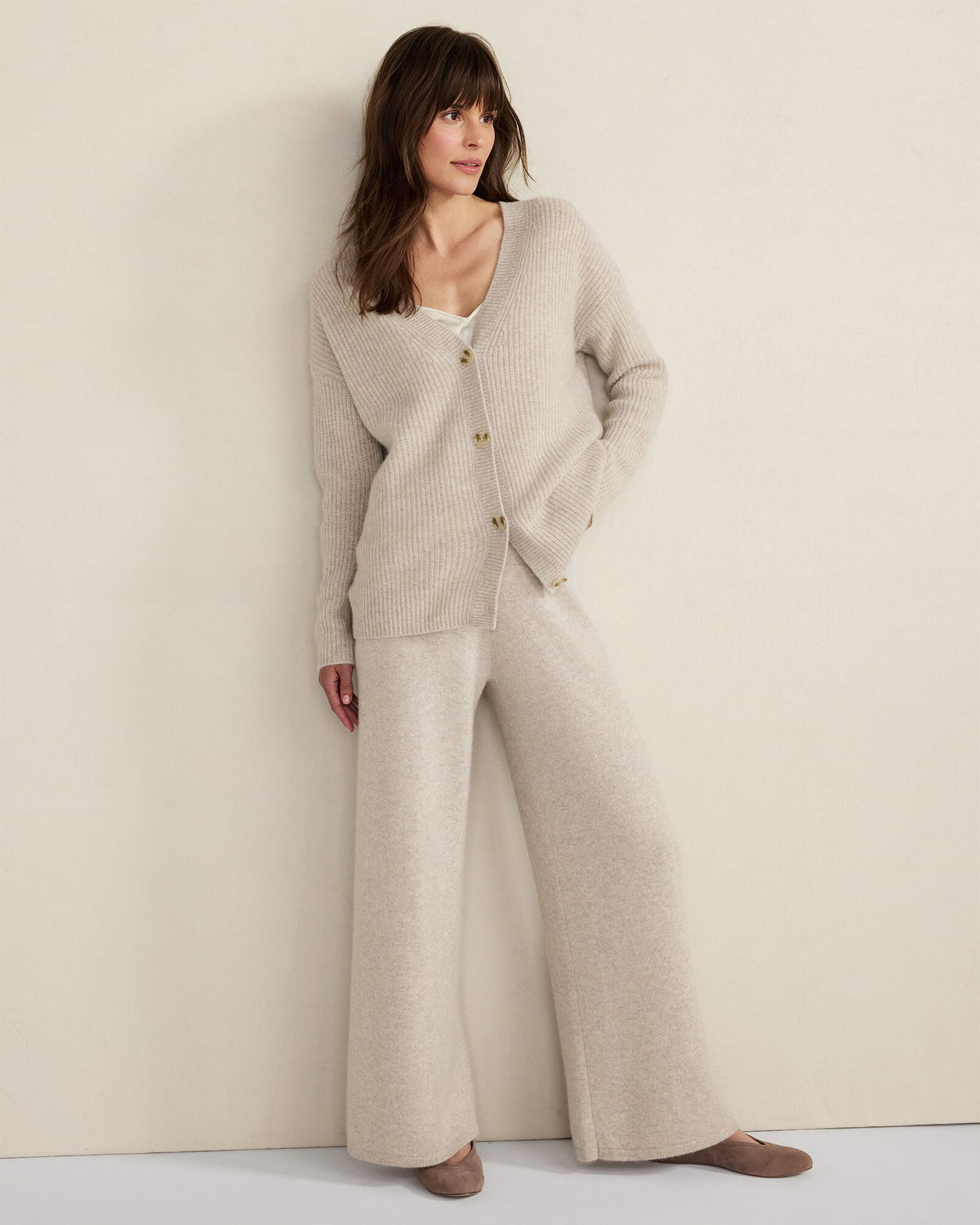 CASHMERE SHAKER STITCH CARDIGAN