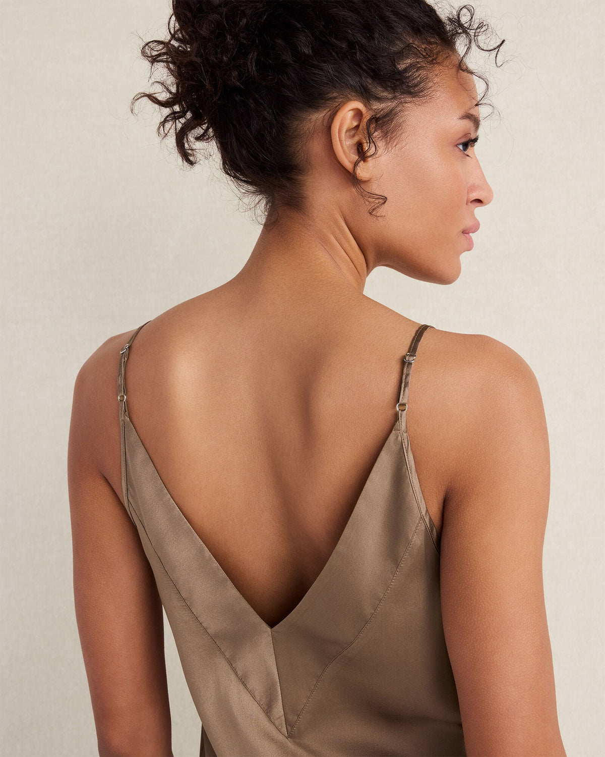 WASHABLE SILK DOUBLE V SLEEP CAMI