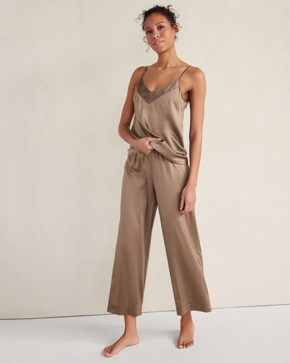 WASHABLE SILK DOUBLE V SLEEP CAMI