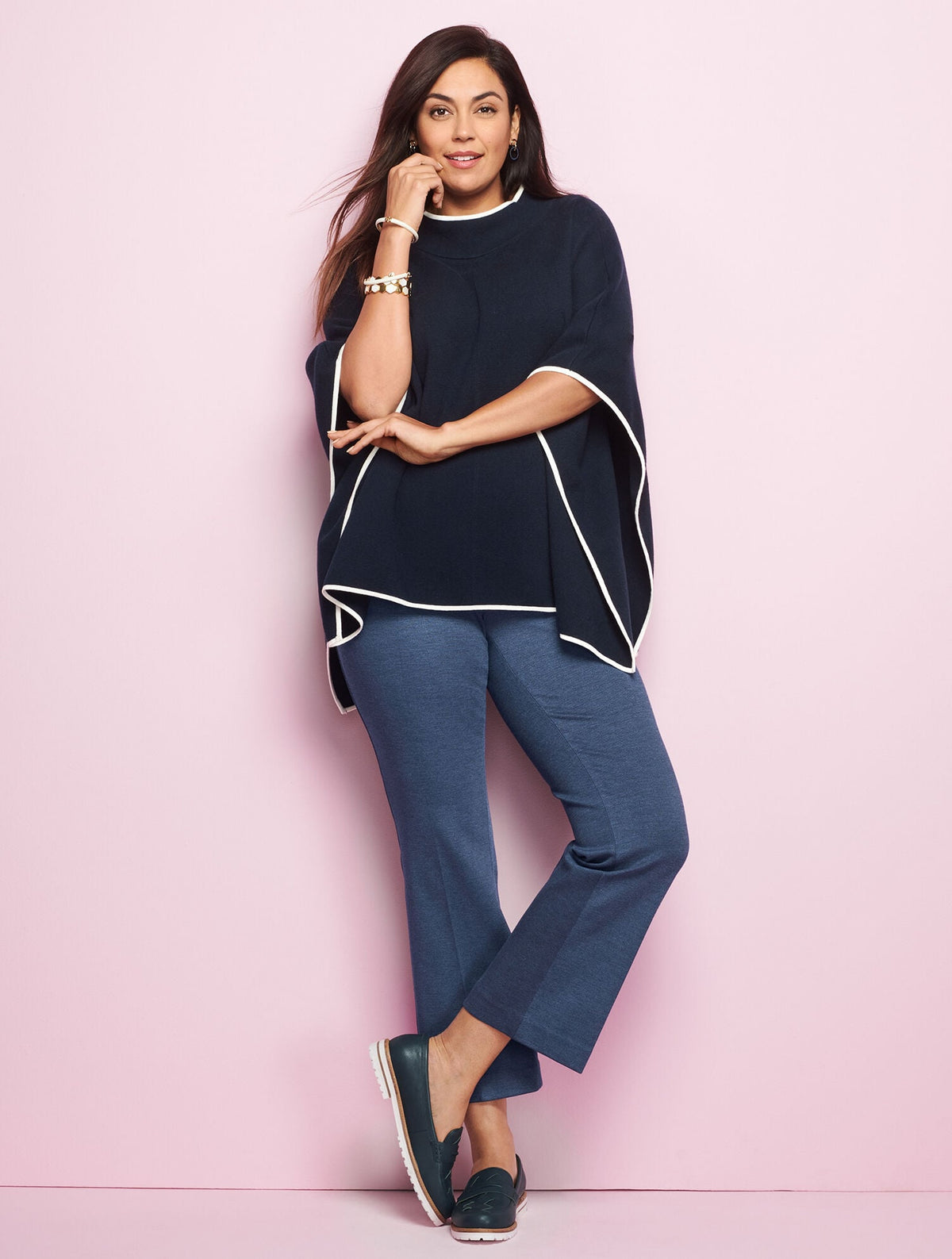 TALBOTS MONTAUK PANTS - DENIM HEATHER