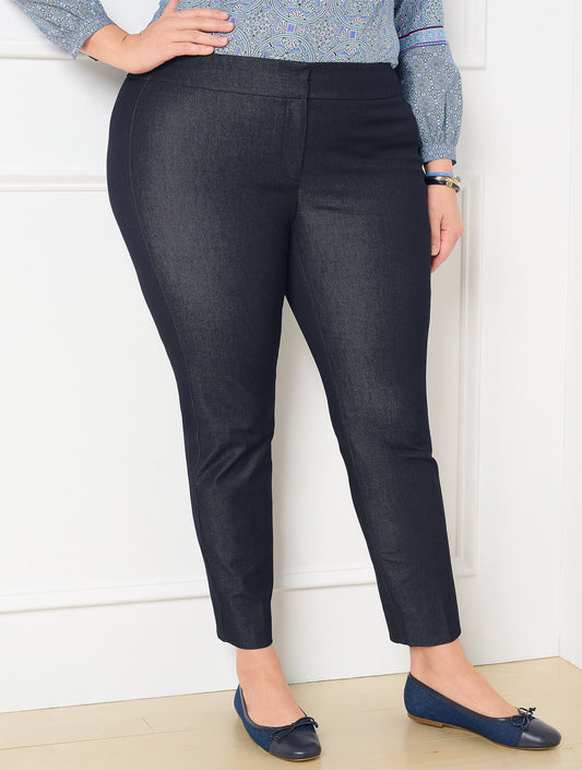 PLUS EXCLUSIVE TALBOTS CHATHAM SLIM ANKLE PANTS - REFINED DENIM