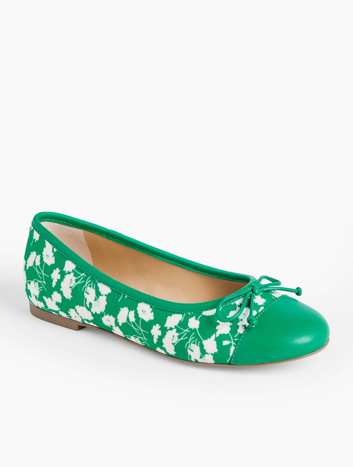 BLAIR CAP TOE MARIGOLD SATEEN BALLET FLATS
