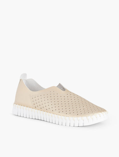 ILSE JACOBSEN TULIP SLIP-ON FLATS - METALLIC