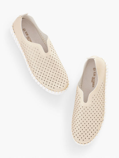 ILSE JACOBSEN TULIP SLIP-ON FLATS - METALLIC