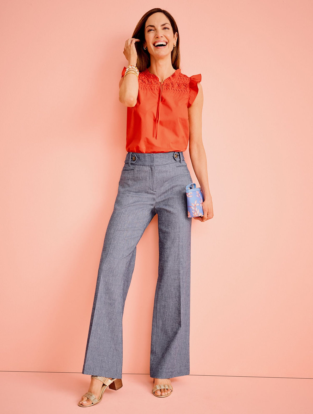 PLEATED POPLIN SHELL