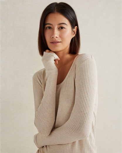 DRAPEY RIB KNIT TOP