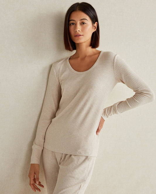 DRAPEY RIB KNIT TOP