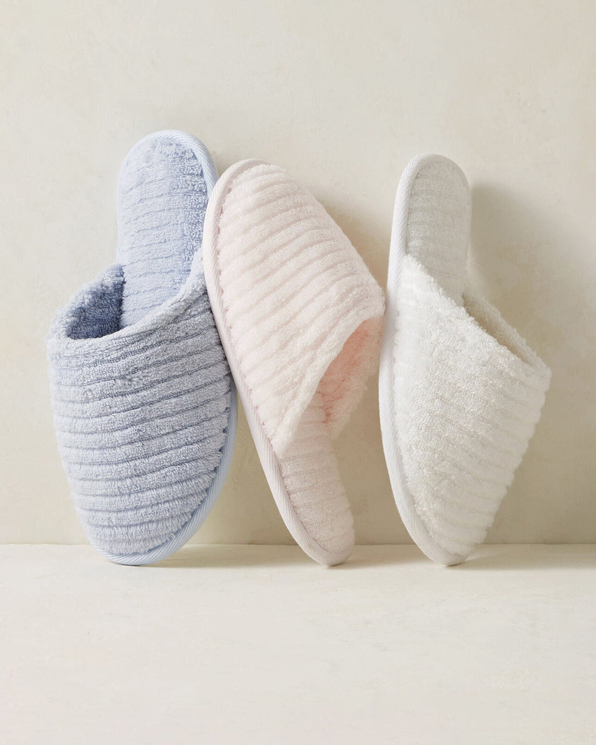 ORGANIC COTTON TERRY RIPPLE SLIPPERS