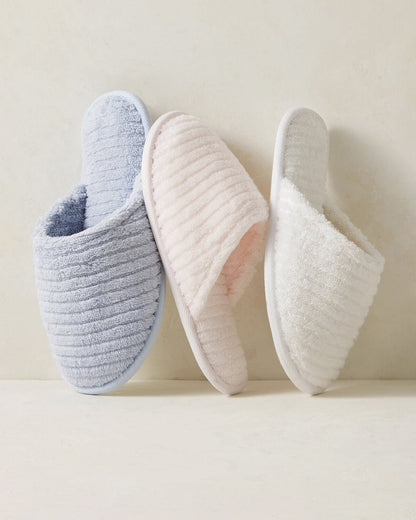 ORGANIC COTTON TERRY RIPPLE SLIPPERS
