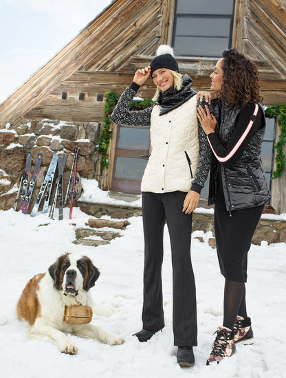 QUILTED PUFFER COLLAR SCARF
