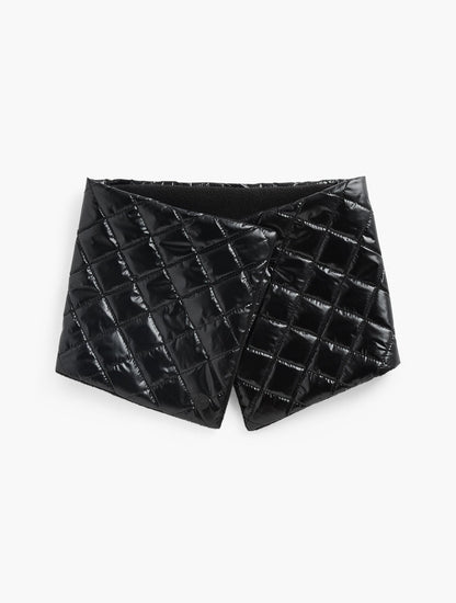QUILTED PUFFER COLLAR SCARF