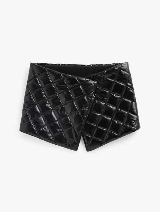 QUILTED PUFFER COLLAR SCARF