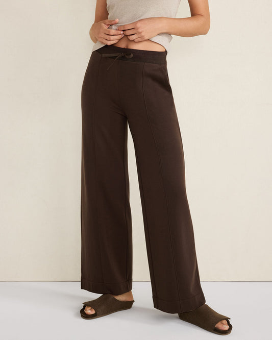 FLEECE WIDE LEG PANTS