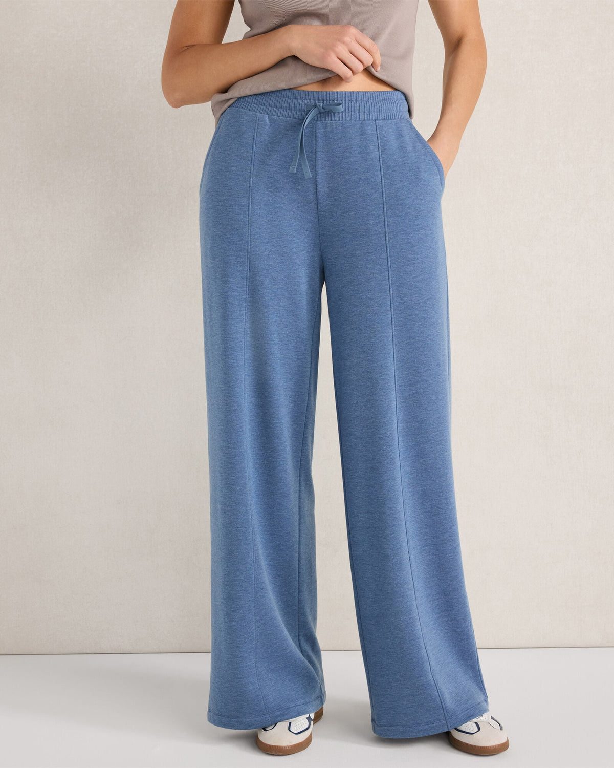 FLEECE WIDE LEG PANTS