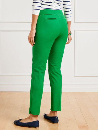 TALBOTS CHATHAM COTTON BI-STRETCH SLIM ANKLE PANTS