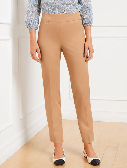 TALBOTS CHATHAM COTTON BI-STRETCH SLIM ANKLE PANTS