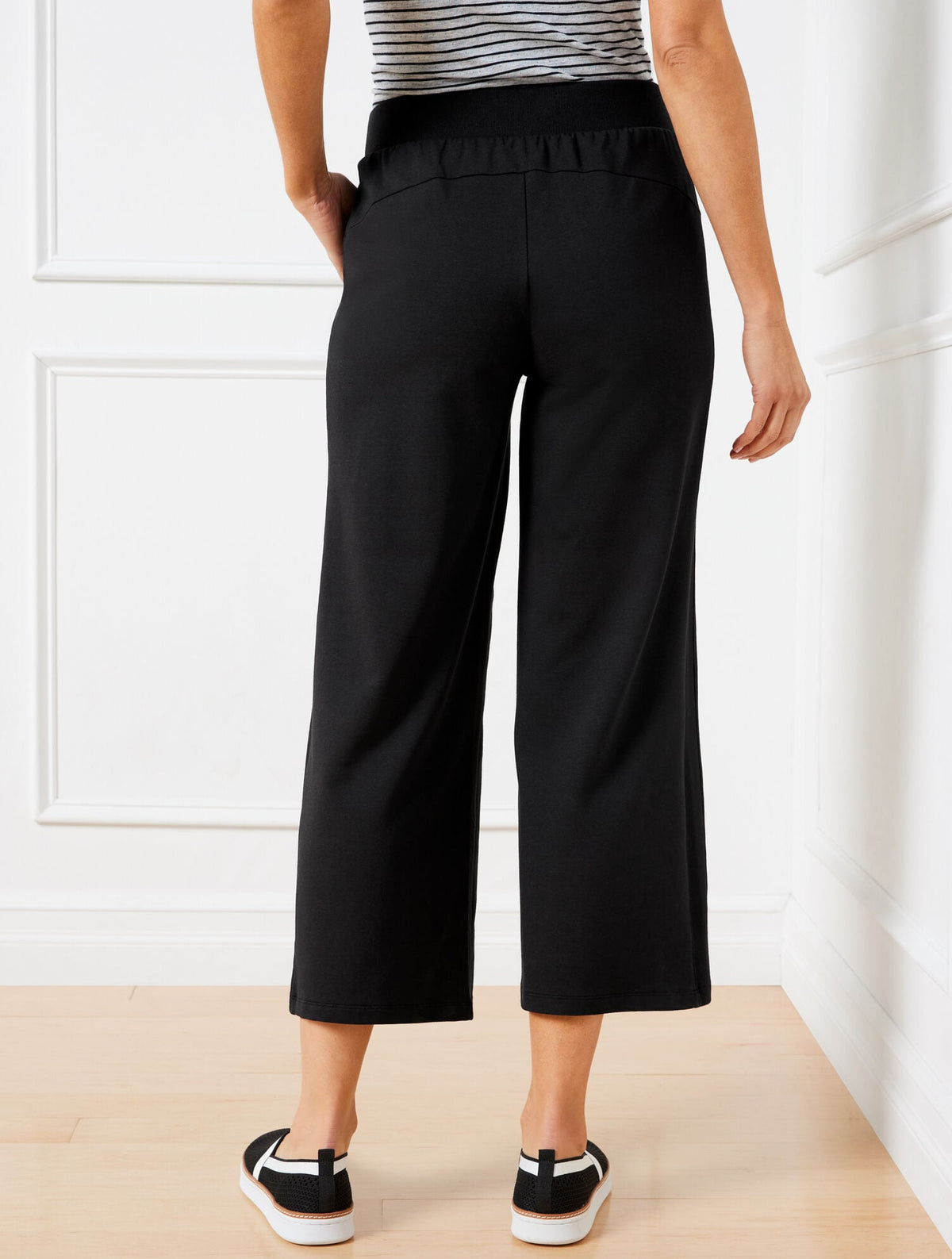 MODAL FRENCH TERRY WIDE CROP PANTS