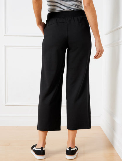 MODAL FRENCH TERRY WIDE CROP PANTS