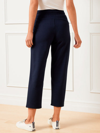 MODAL FRENCH TERRY STRAIGHT CROP PANTS
