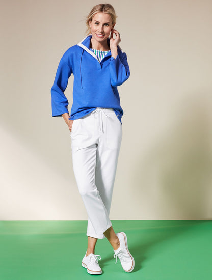 MODAL FRENCH TERRY STRAIGHT CROP PANTS